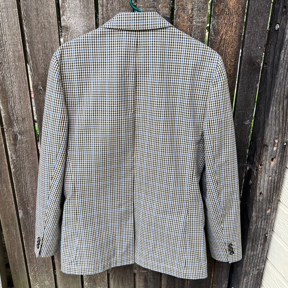 J. Peterman Company Men’s Cotton Checkered Plaid Sports Coat Blazer NWOT Sz 38 - Picture 3 of 16